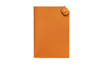 HERMES Tarmac Cow Leather Passport Holder Men's Apricot Yellow