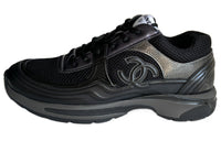 CHANEL Black Horn King Low Top Casual Shoes Men's Black