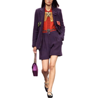 CHANEL Jackets Coats Women's Dark Purple