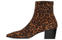 SAINT LAURENT Wyatt Ankle Boots Women's Brown