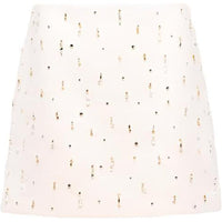 MIU MIU Casual Short Skirts Women's Ivory White