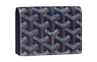 GOYARD MALESHERBES Canvas With Leather Card Holder Unisex Marine Blue
