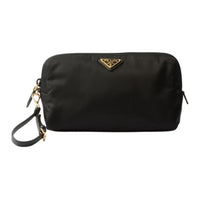 PRADA Re-Nylon Recycled Nylon Clutch Women's Black