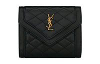 SAINT LAURENT GABY Lambskin Wallet Women's Black