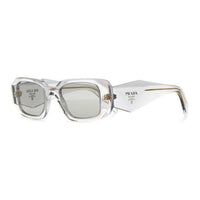 PRADA Acetate Rectangular Sunglasses Unisex Silver