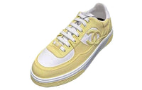 CHANEL Low-Top Skateboard Shoes Women's Yellow White