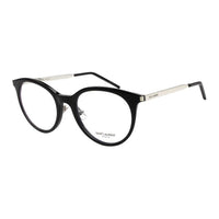 SAINT LAURENT Plastic Oval Eyeglass Frames Unisex Black
