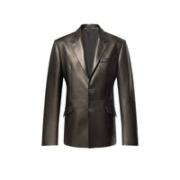 LOUIS VUITTON Leather Single-Breasted Jacket