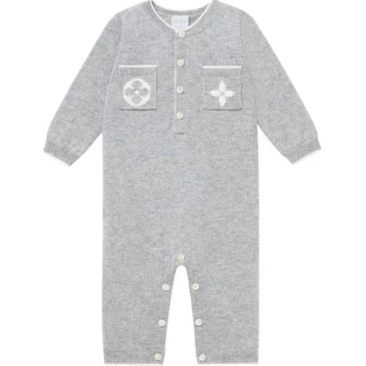LOUIS VUITTON Bodysuits Gray Infant And Toddler
