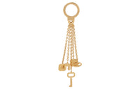 CELINE Triomphe Brass Charm Bag Accessory Women's Gold