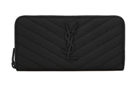 SAINT LAURENT Leather Wallet Women's Black