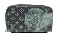 LOUIS VUITTON Monogram Canvas Wallet Unisex Marine Blue