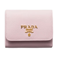 PRADA Saffiano Leather Wallet Women's Pink