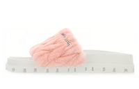 MIU MIU Matelassé Abrasion Resistant Slide Slippers Women's Light Pink