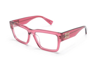 MIU MIU Acetate Square Eyeglass Frames Women's Pink