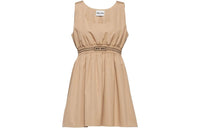 MIU MIU Sleeveless Dresses Women's Beige Yellow