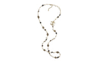 CHANEL Metal Necklaces Women's Black/Gold