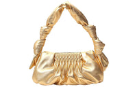 MIU MIU Leather One Shoulder Handbags Women's Gold