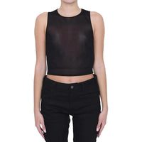 SAINT LAURENT Sleeveless Cropped Tank Top