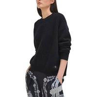 HERMES Cashmere Sweater Women's Black Blue