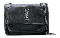 SAINT LAURENT Calfskin Crossbody Bag Shoulder Bag Women's Black