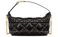 DIOR Calfskin Portable Crossbody Bag Shoulder Bag Women's Black