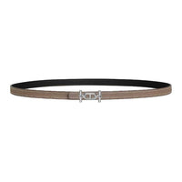 HERMES Calfskin Leather Belts Women's Black Umber Width 1.3CM