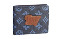LOUIS VUITTON Slender Canvas Card Holder Wallet Men's Blue