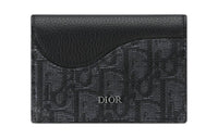 DIOR Grained Calfskin Card Holder Men's Black