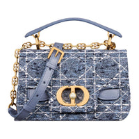 DIOR Cotton Crossbody Handbags Mini Women's Denim Blue