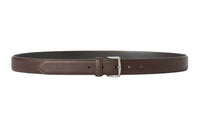 Loro Piana Solid Color Design Leather Belts Men's Dark Brown