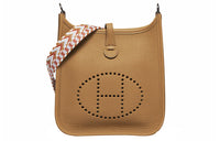 HERMES Evelyne Cow Leather Crossbody Bag, Shoulder Bag Mini Women's Cookie