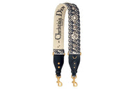 DIOR Embroidery Shoulder Strap Bag Straps Women's Black