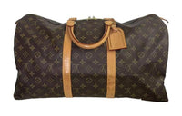 LOUIS VUITTON Keepall Monogram Canvas Monkey Bag Handbag Unisex