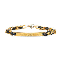 CHANEL 1996 Leather and chain Bracelet