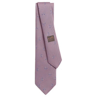 HERMES Mulberry Silk Ties Men's Rose