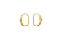 CELINE Brass Earrings Unisex Gold