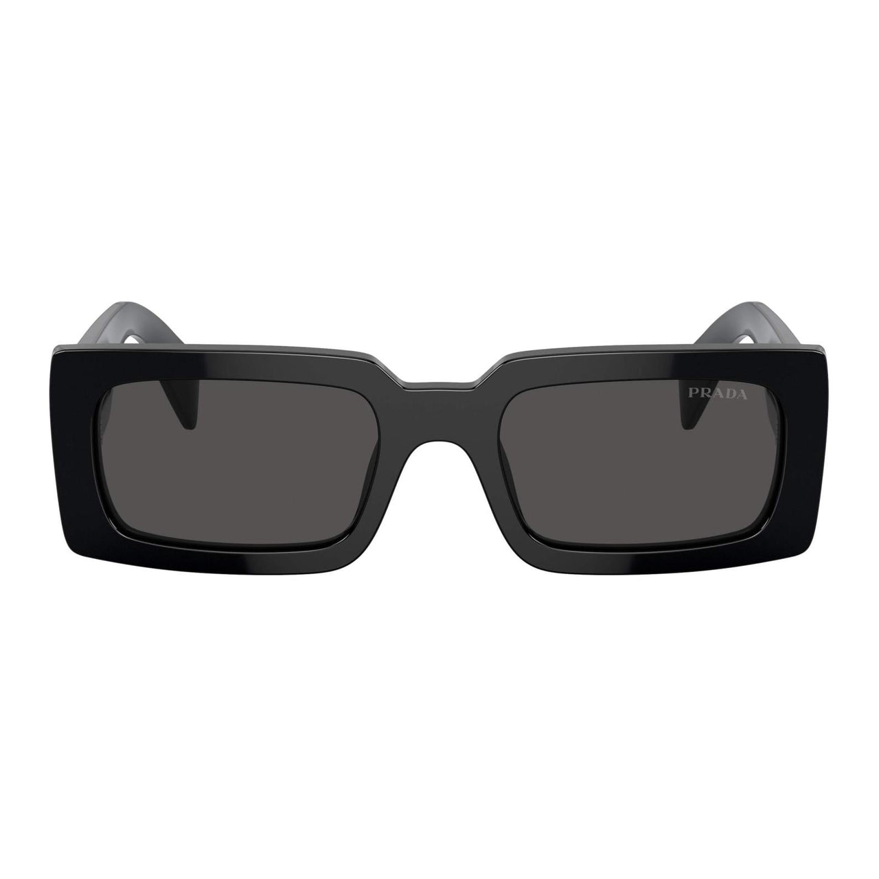 PRADA Acetate Rectangular Sunglasses Unisex Black