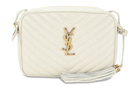 SAINT LAURENT LOU Quilting Leather Camera Bag Shoulder Bag Crossbody Bag Women's White
