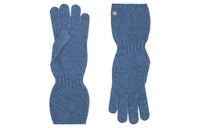 HERMES Knit Gloves Women's Blue