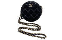 CHANEL Calfskin Shoulder Bag Crossbody Bag Women's Black