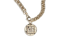 CHANEL Necklaces Women's Gold