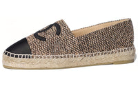CHANEL Casual Single Shoes Women's Black Beige