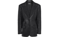 MIU MIU Nappa Leather Single-breasted Blazer