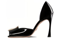 DIOR Idylle Slim Heel Strap Sandals Women's Black