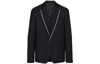 PRADA Contrasted Trim Single Breasted Jacket