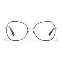 CHANEL Metal Butterfly Eyeglass Frames Unisex Black