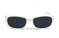 CELINE Acetate Irregular Shape Sunglasses Unisex White