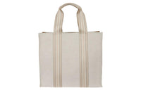 Loro Piana Cotton Linen Handbag Women's White