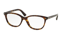 PRADA Plastic Irregular Shape Eyeglass Frames Women's Tortoiseshell
